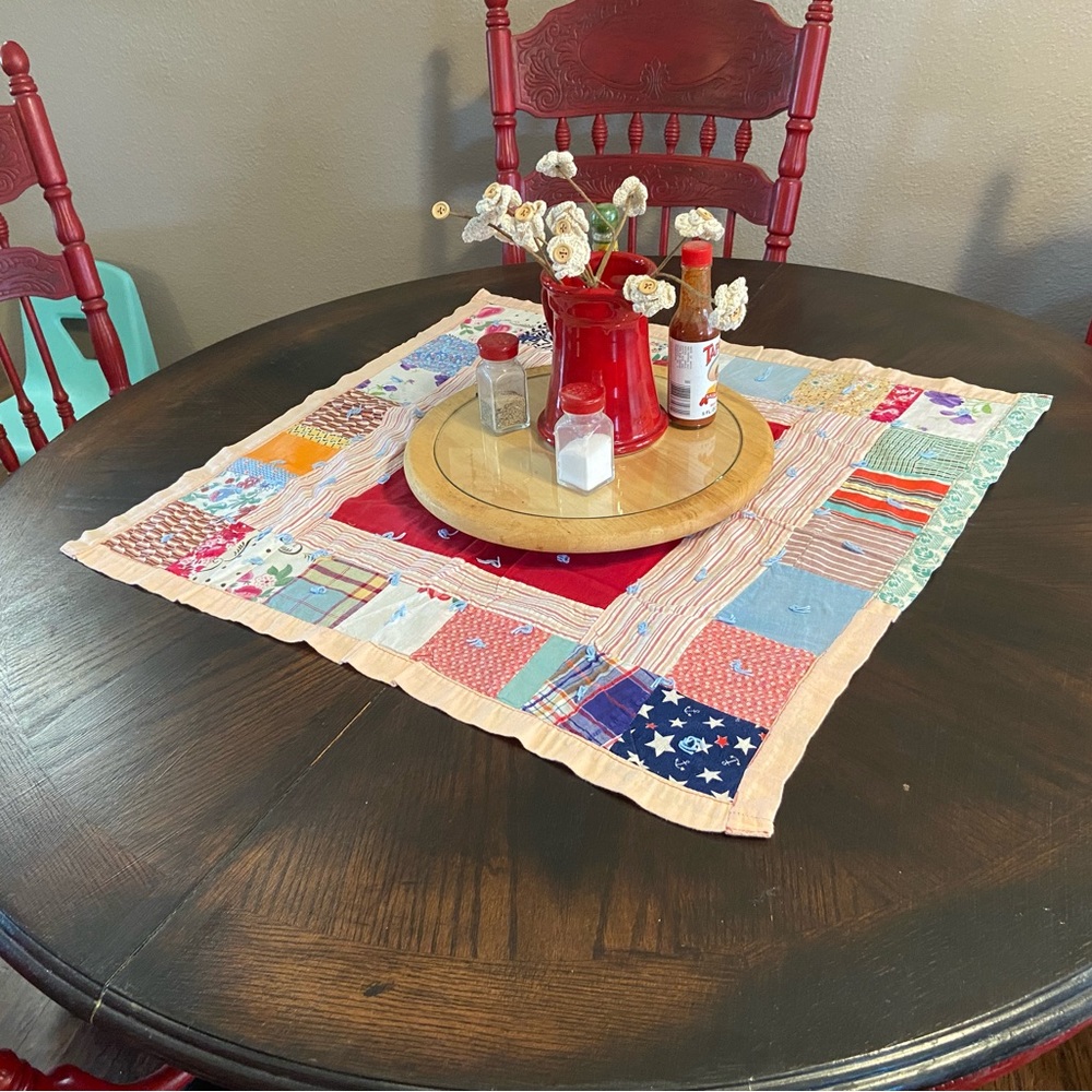 Vintage Quilted table scarf